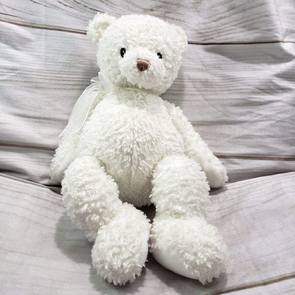 🌞SOLD🌞 Baby Gund Twinkle White Teddy Bear 14" Plush Stuffed Animal Curly 2001 - Picture 9 of 9